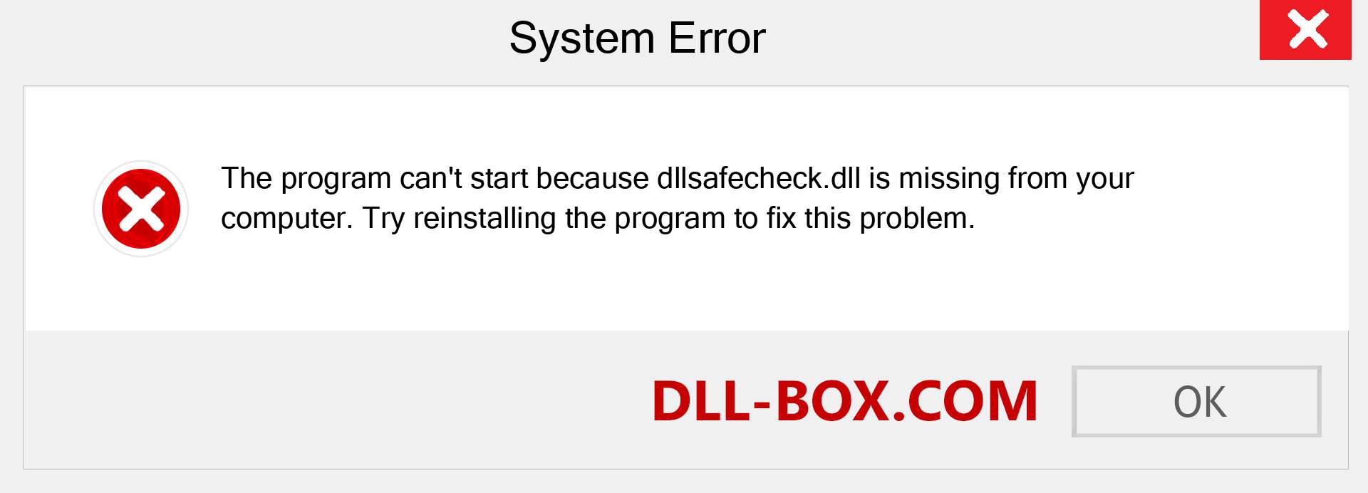  dllsafecheck.dll file is missing?. Download for Windows 7, 8, 10 - Fix  dllsafecheck dll Missing Error on Windows, photos, images